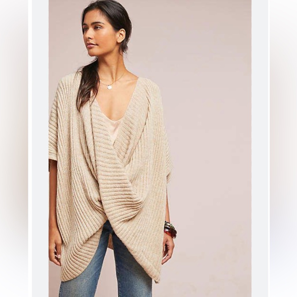 Anthro Poncho Sweater